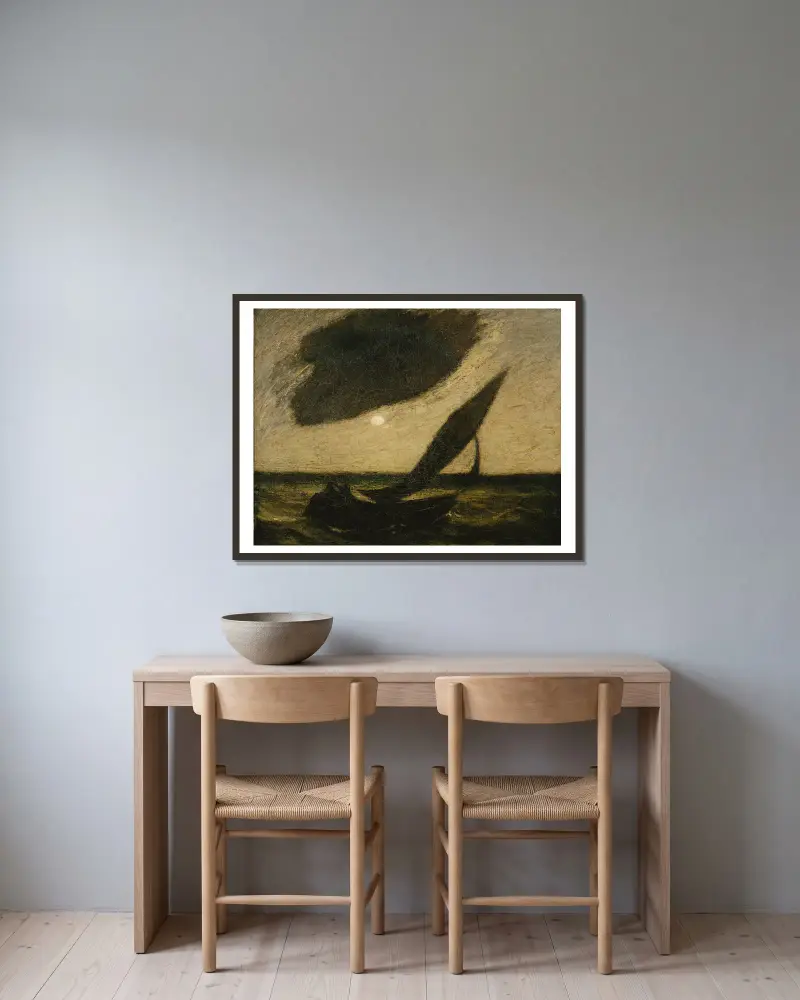 Pod mrakem, Albert Pinkham Ryder v rámu na stěně