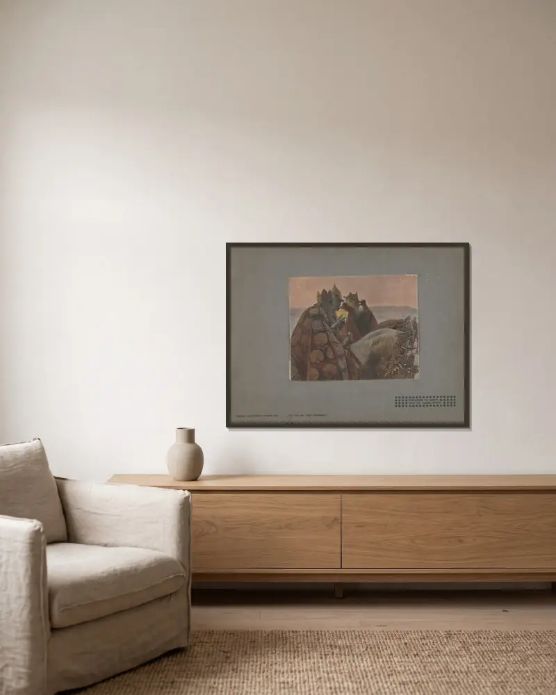 Die Könige zur Hütte am Tag auf dem Hühnerfuß von Piotr Stachiewicz gerahmt an einer Wand