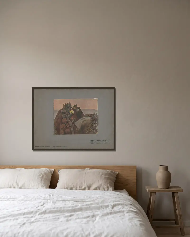 Die Könige zur Hütte am Tag auf dem Hühnerfuß von Piotr Stachiewicz gerahmt an einer Wand