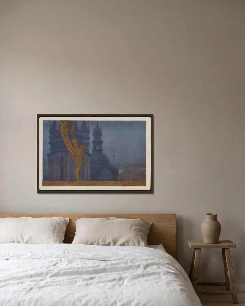Pobudka von Piotr Stachiewicz gerahmt an einer Wand