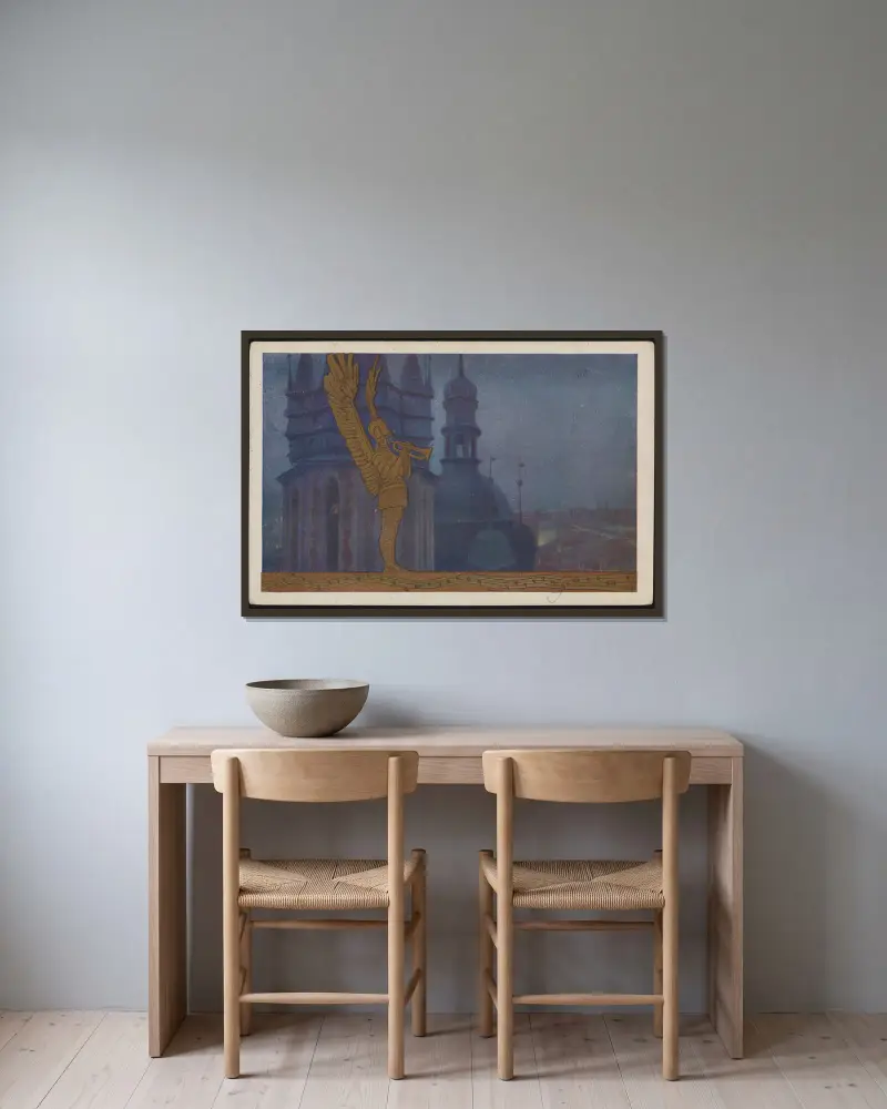 Pobudka von Piotr Stachiewicz gerahmt an einer Wand