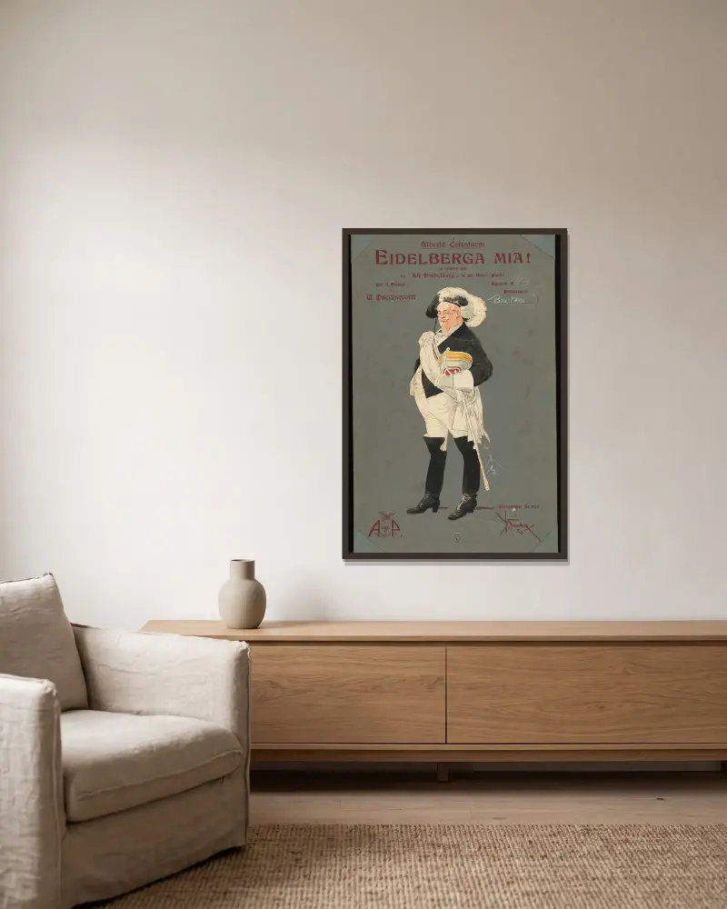 Bilz (Akt III) von Pipein Gamba gerahmt an einer Wand