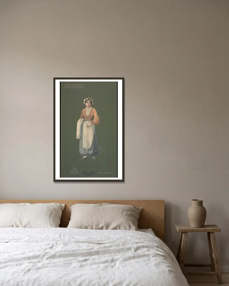 Mladá žena, Pipein Gamba v rámu na stěně
