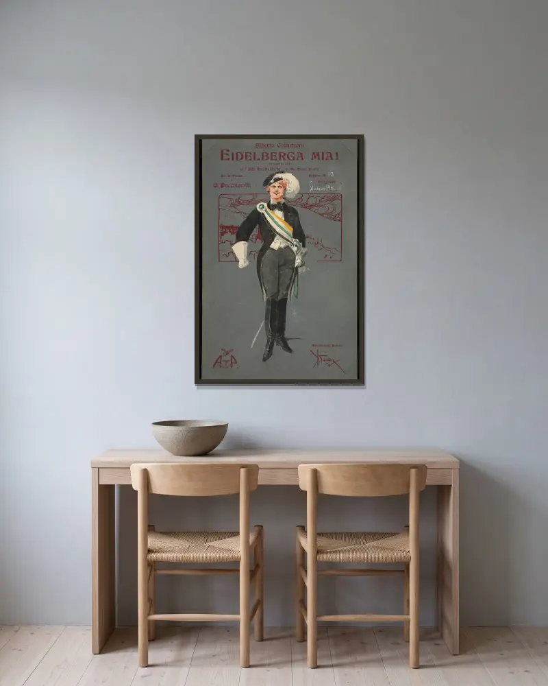 Studenten (Akt III), 1907 – Nr. 6 von Pipein Gamba gerahmt an einer Wand