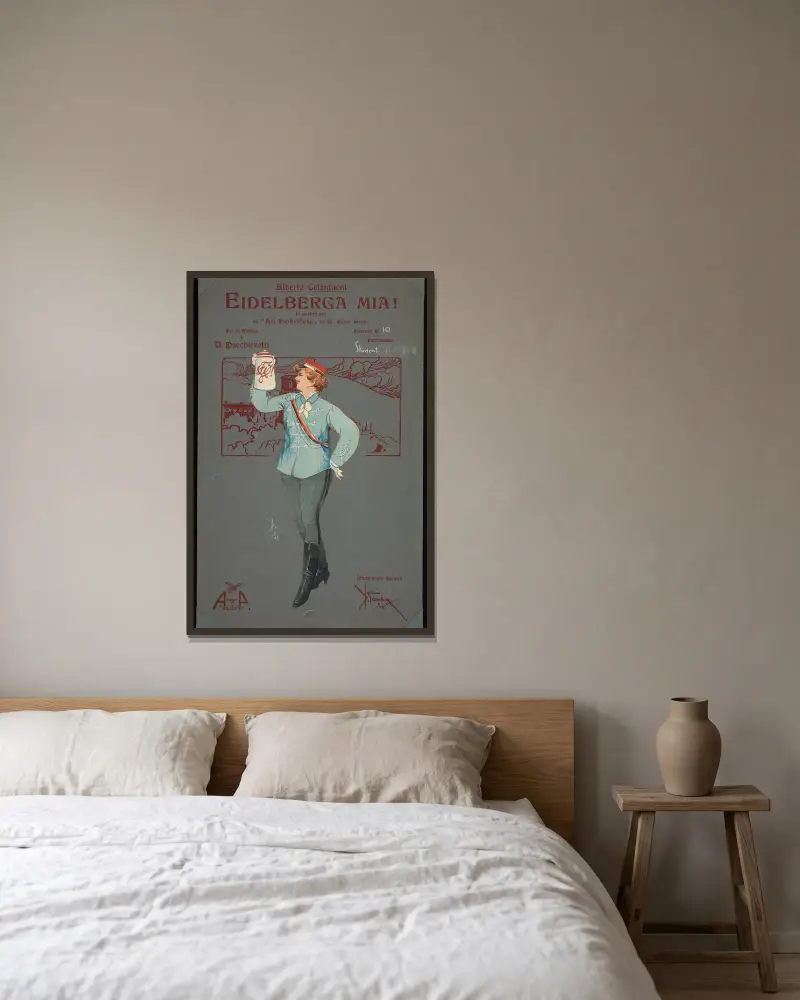 Studenti, akty I a II, Pipein Gamba v rámu na stěně