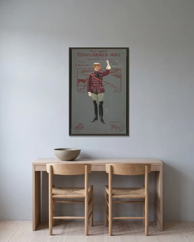 Studenci akt I i II, Pipein Gamba w ramie na ścianie