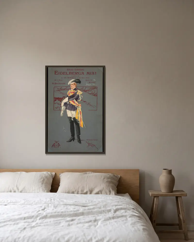 Studenten (Akt III), 1907 – Nr. 1 von Pipein Gamba gerahmt an einer Wand