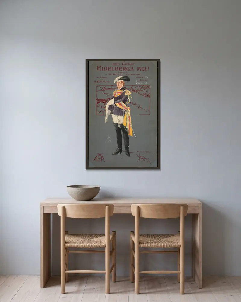 Studenten (Akt III), 1907 – Nr. 1 von Pipein Gamba gerahmt an einer Wand