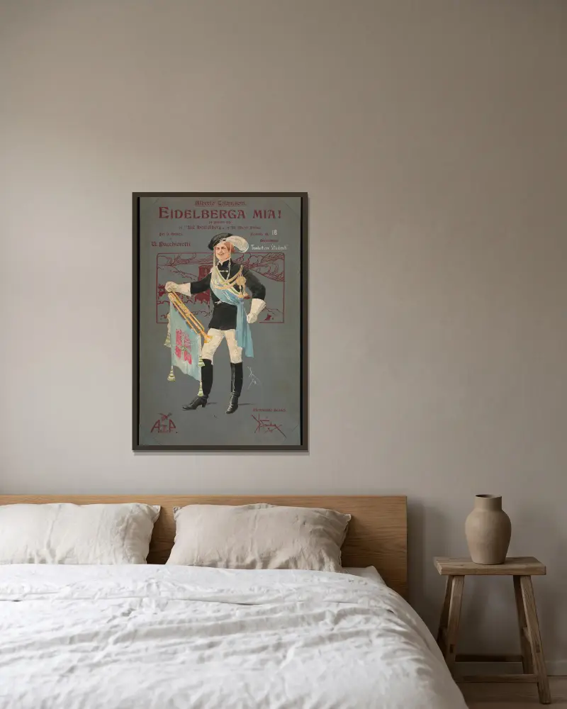 Trombonstudenterna von Pipein Gamba gerahmt an einer Wand