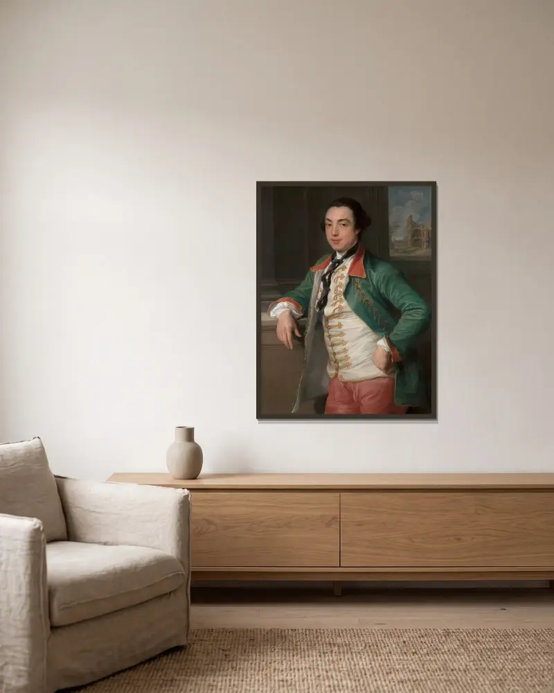 James Caulfeild, fjärde viscount Charlemont (senare första earl av Charlemont) av Pompeo Batoni inramad på en vägg