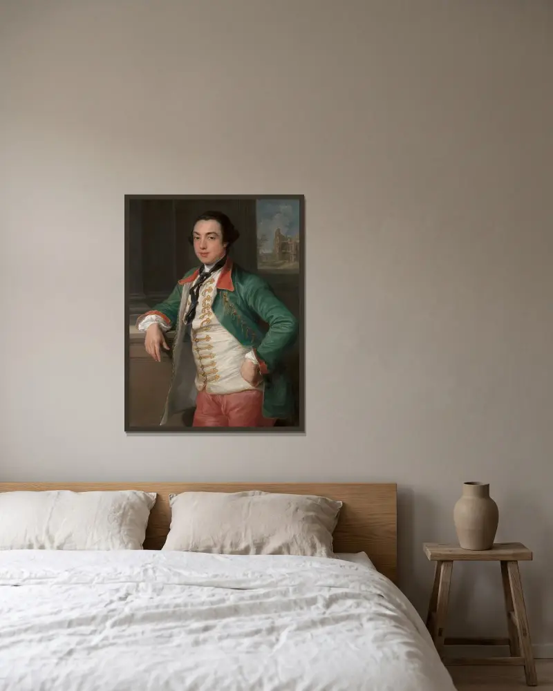 James Caulfeild, fjärde viscount Charlemont (senare första earl av Charlemont) av Pompeo Batoni inramad på en vägg
