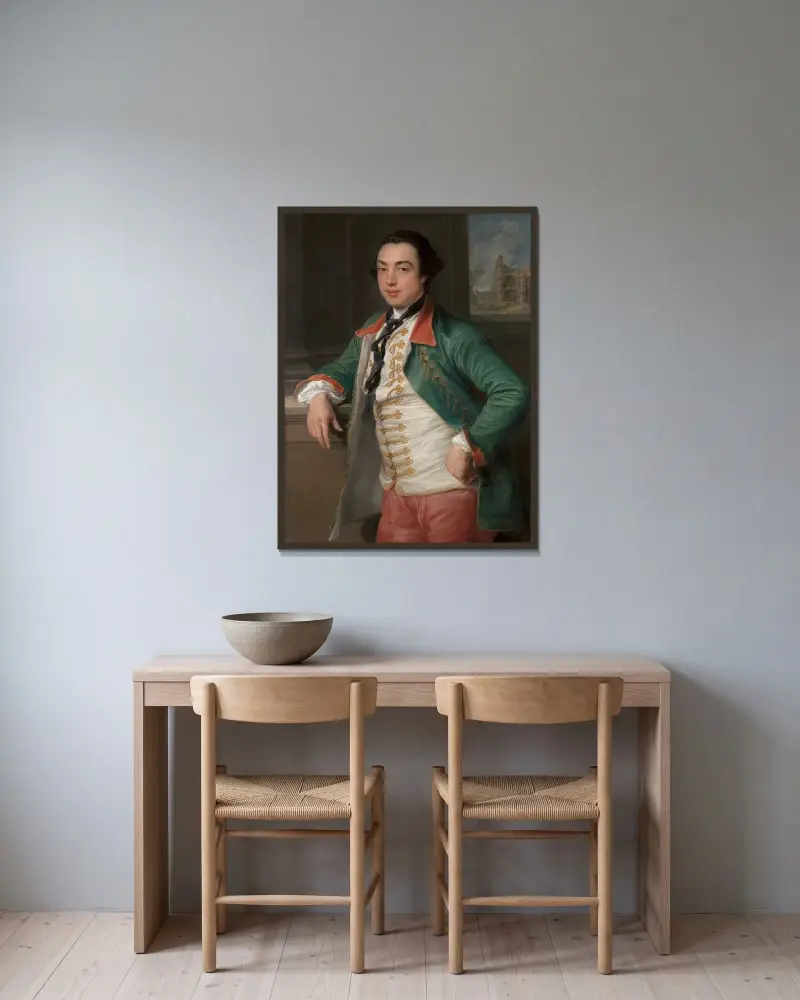 James Caulfeild, fjärde viscount Charlemont (senare första earl av Charlemont) av Pompeo Batoni inramad på en vägg