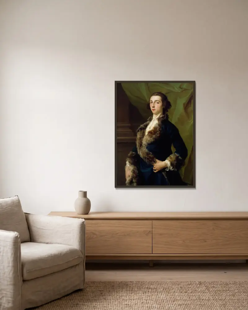 Joseph Leeson, later 2nd Earl of Milltown (1730-1801) av Pompeo Batoni inramad på en vägg
