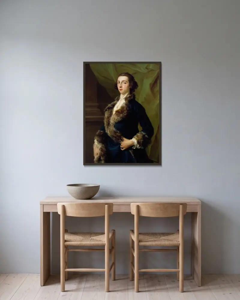 Joseph Leeson, later 2nd Earl of Milltown (1730-1801) av Pompeo Batoni inramad på en vägg