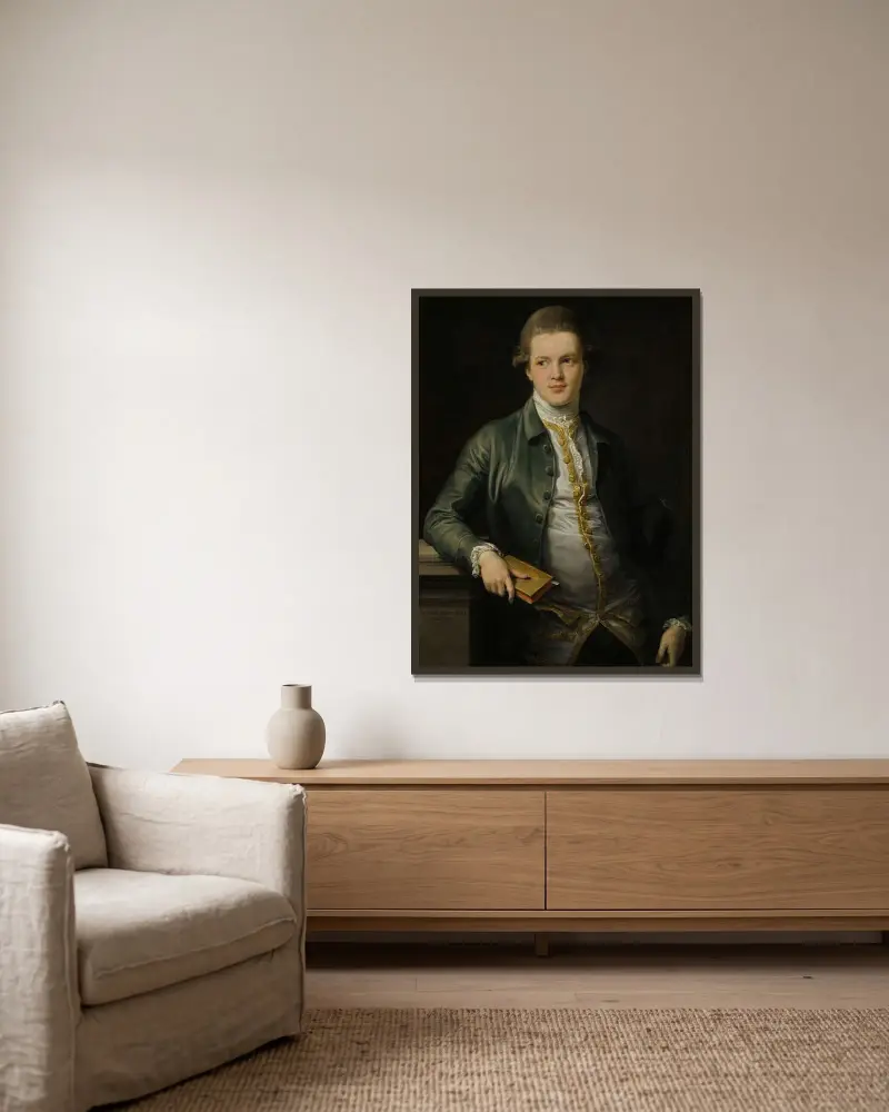 Porträtt av Thomas Orde, senare Orde-Powlett och 1:e baron Bolton av Pompeo Batoni inramad på en vägg