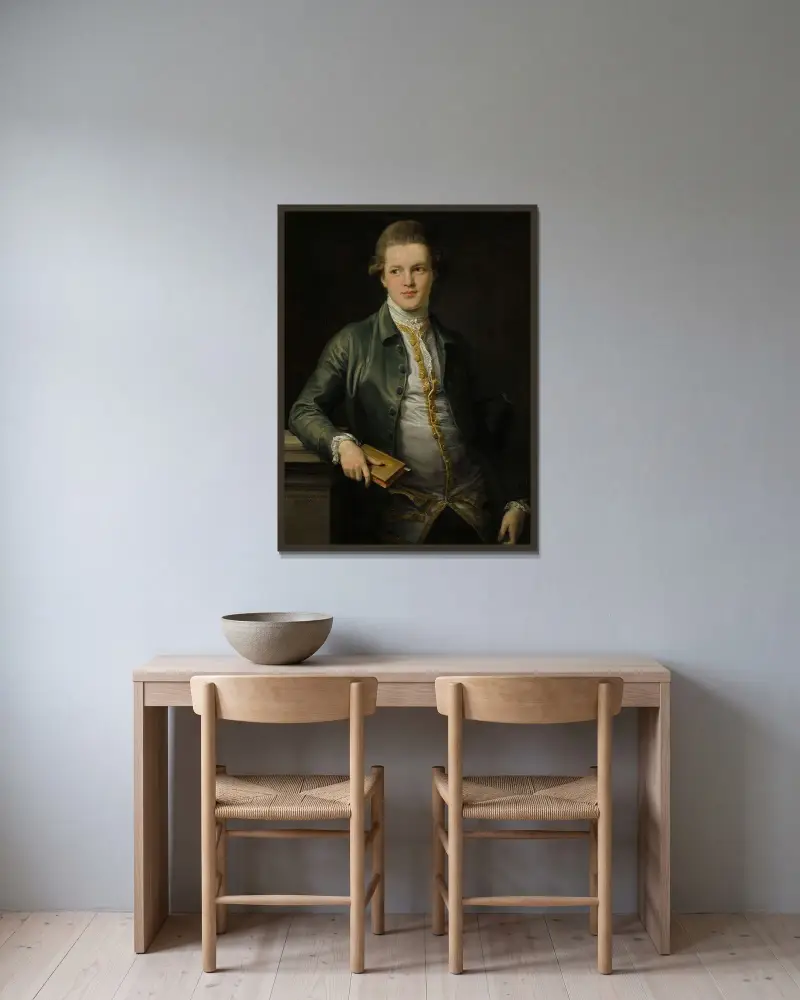Porträtt av Thomas Orde, senare Orde-Powlett och 1:e baron Bolton av Pompeo Batoni inramad på en vägg