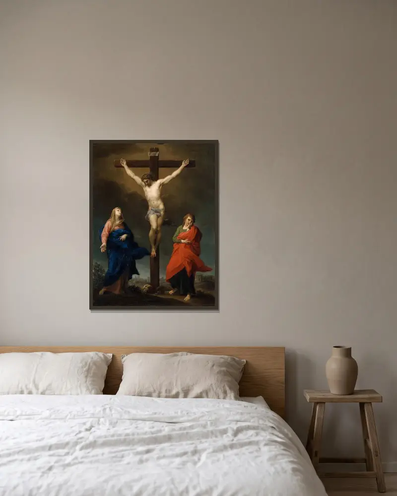 Ukřižování, Pompeo Batoni v rámu na stěně