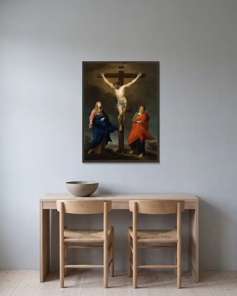 Ukřižování, Pompeo Batoni v rámu na stěně