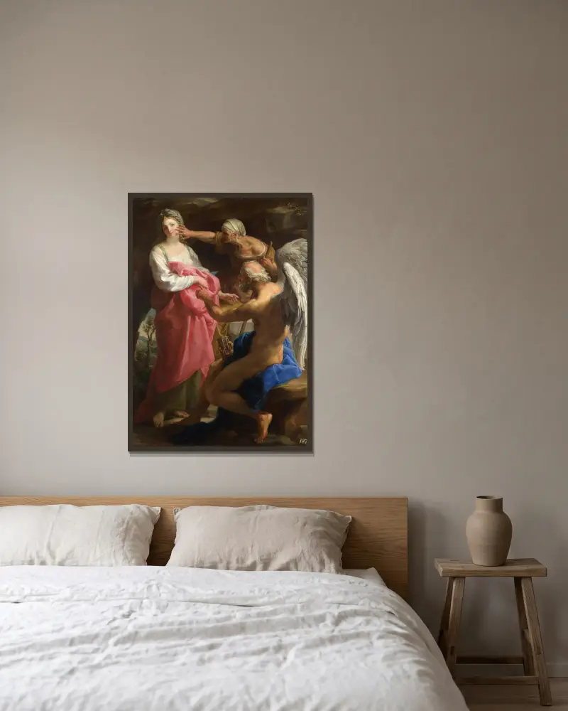 Time Orders Old Age To Destroy Beauty av Pompeo Batoni inramad på en vägg