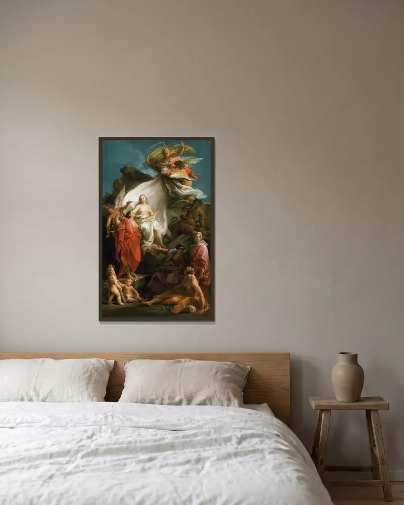 Tiden avslöjar sanningen av Pompeo Batoni inramad på en vägg