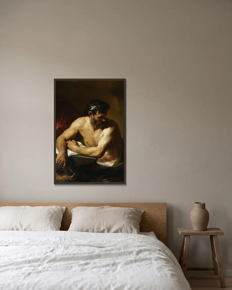 Wulkan, Pompeo Batoni w ramie na ścianie