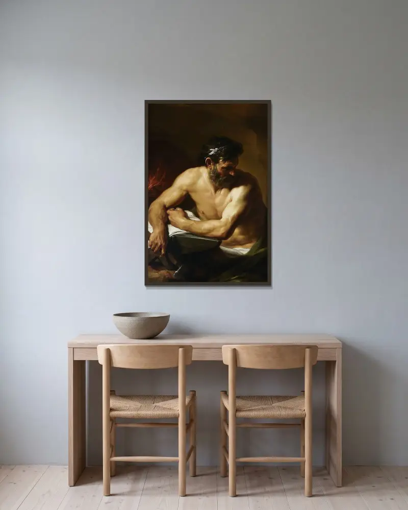 Wulkan, Pompeo Batoni w ramie na ścianie