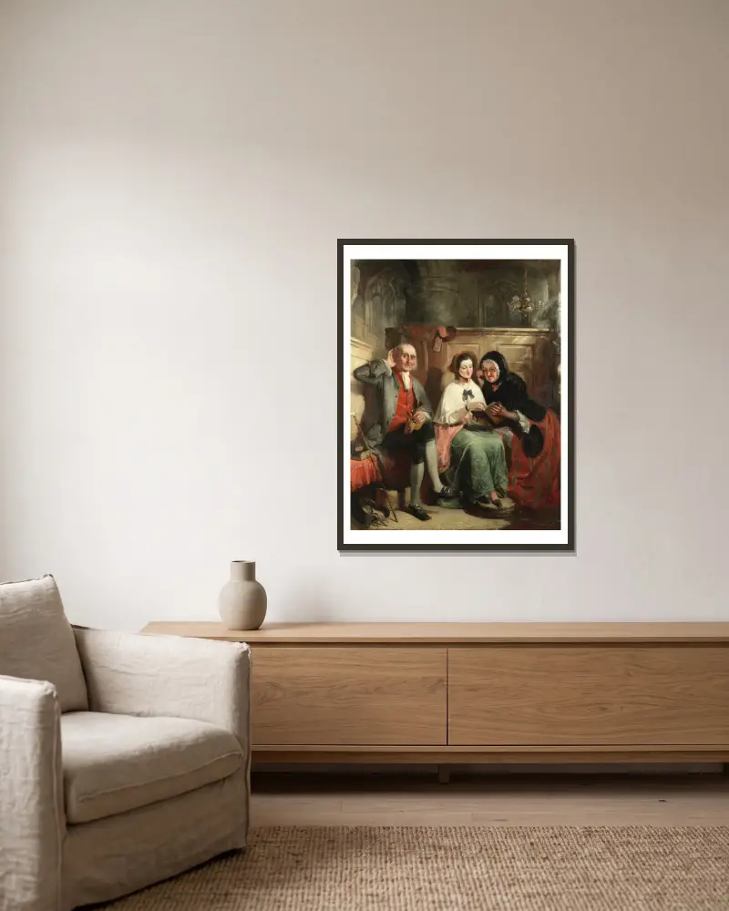 Nach der Predigt von William Powell Frith gerahmt an einer Wand