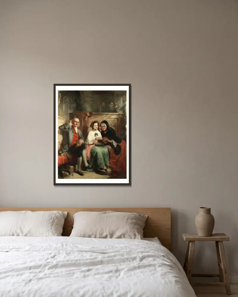 Nach der Predigt von William Powell Frith gerahmt an einer Wand