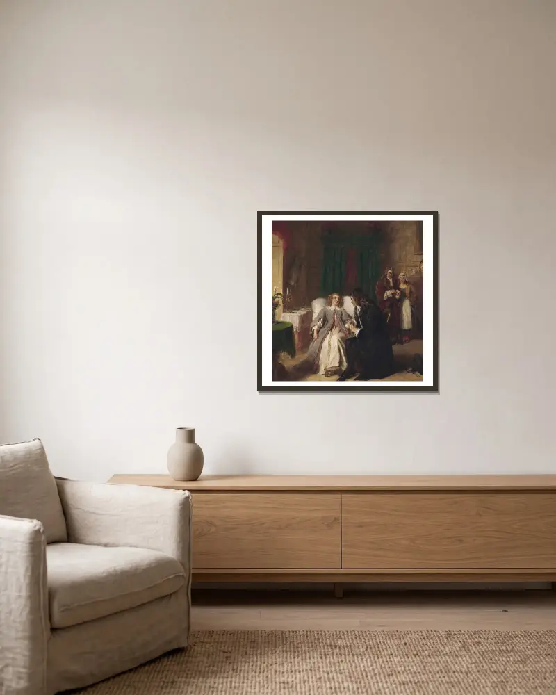 Zdravý nemocný, William Powell Frith v rámu na stěně