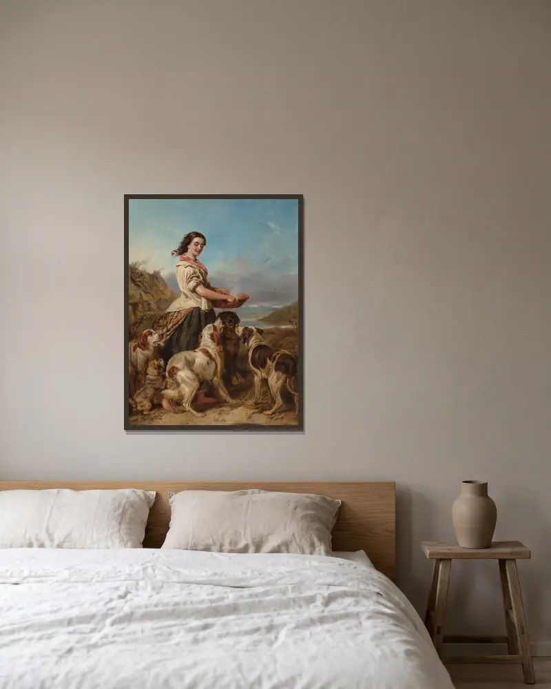 Skogvaktarens dotter, William Powell Frith v rámu na stěně