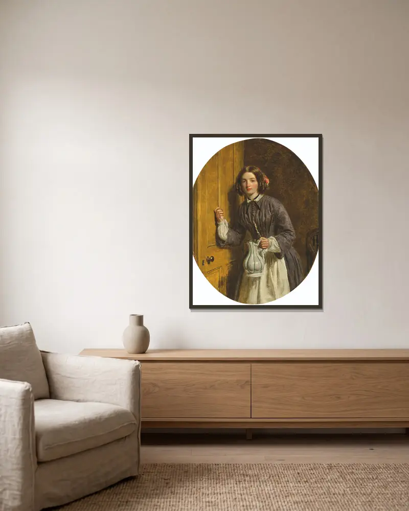 Ranní volání, William Powell Frith v rámu na stěně