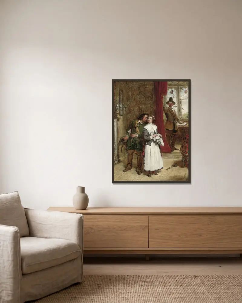 Puritánova dcera, William Powell Frith v rámu na stěně