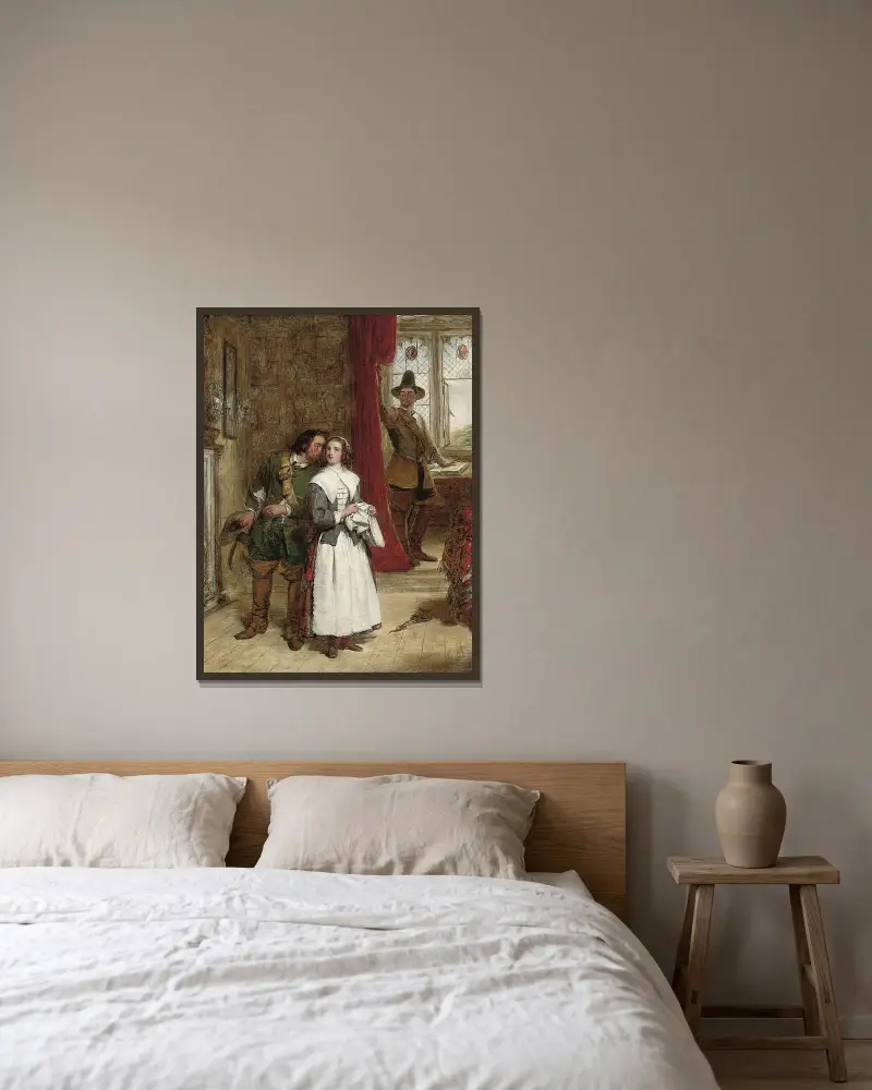 Puritánova dcera, William Powell Frith v rámu na stěně