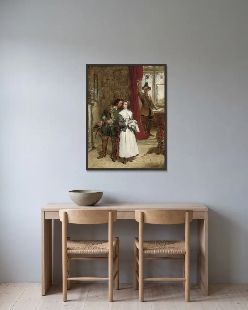 Puritánova dcera, William Powell Frith v rámu na stěně