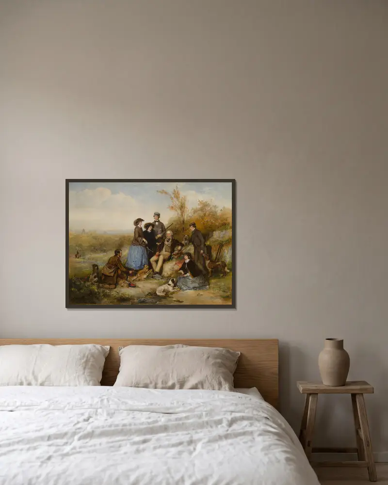 Lovecká společnost, William Powell Frith v rámu na stěně