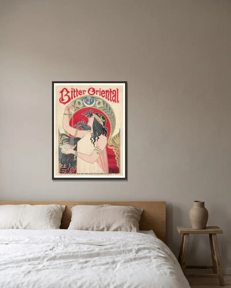 Bitter Oriental, Henri Privat-Livemont w ramie na ścianie