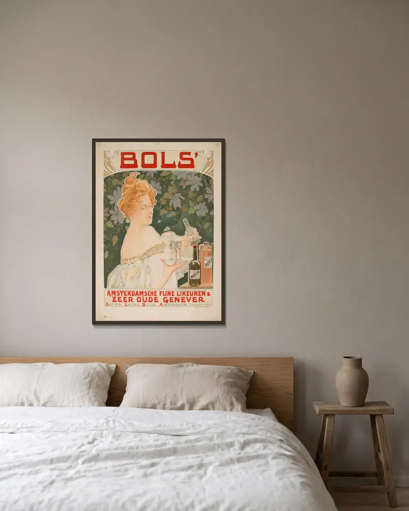 Bols, Henri Privat-Livemont w ramie na ścianie