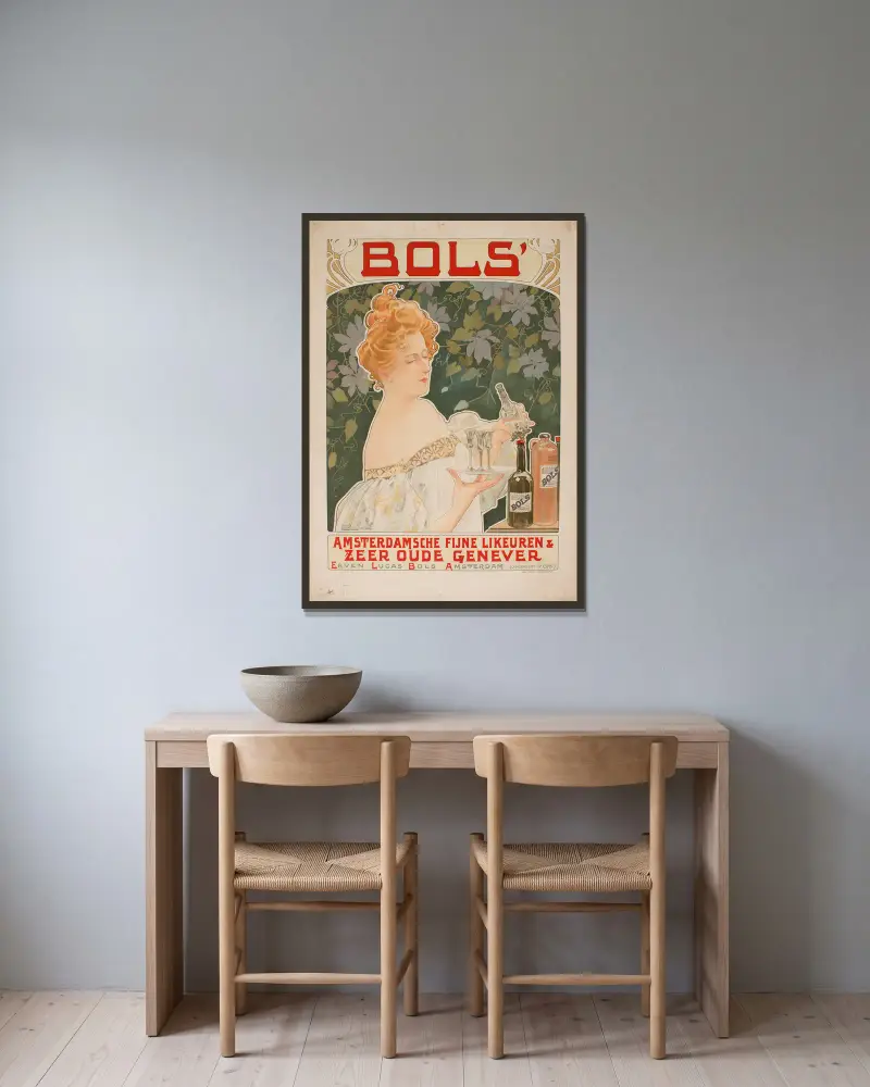 Bols, Henri Privat-Livemont w ramie na ścianie