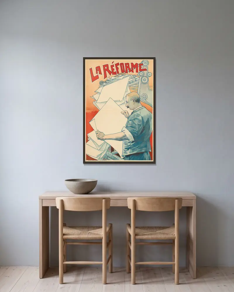 La Réforme, Henri Privat-Livemont v rámu na stěně