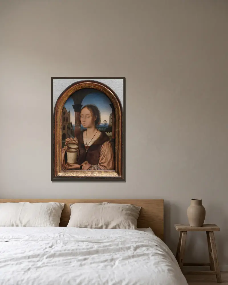 Maria Magdalena, 1514 von Quentin Massys gerahmt an einer Wand