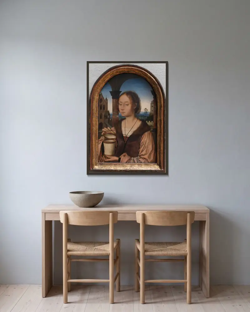 Maria Magdalena, 1514 von Quentin Massys gerahmt an einer Wand