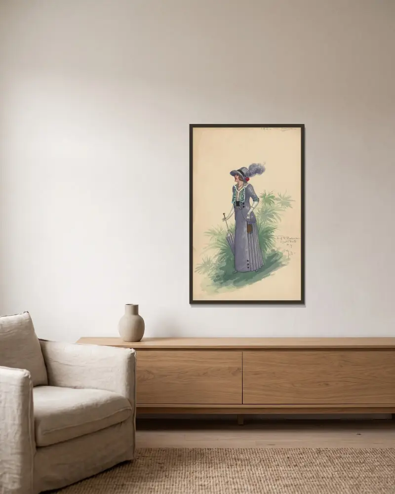 Akt I – Mrs. Monroe, 1913 – Nr. 2 von Will R. Barnes gerahmt an einer Wand