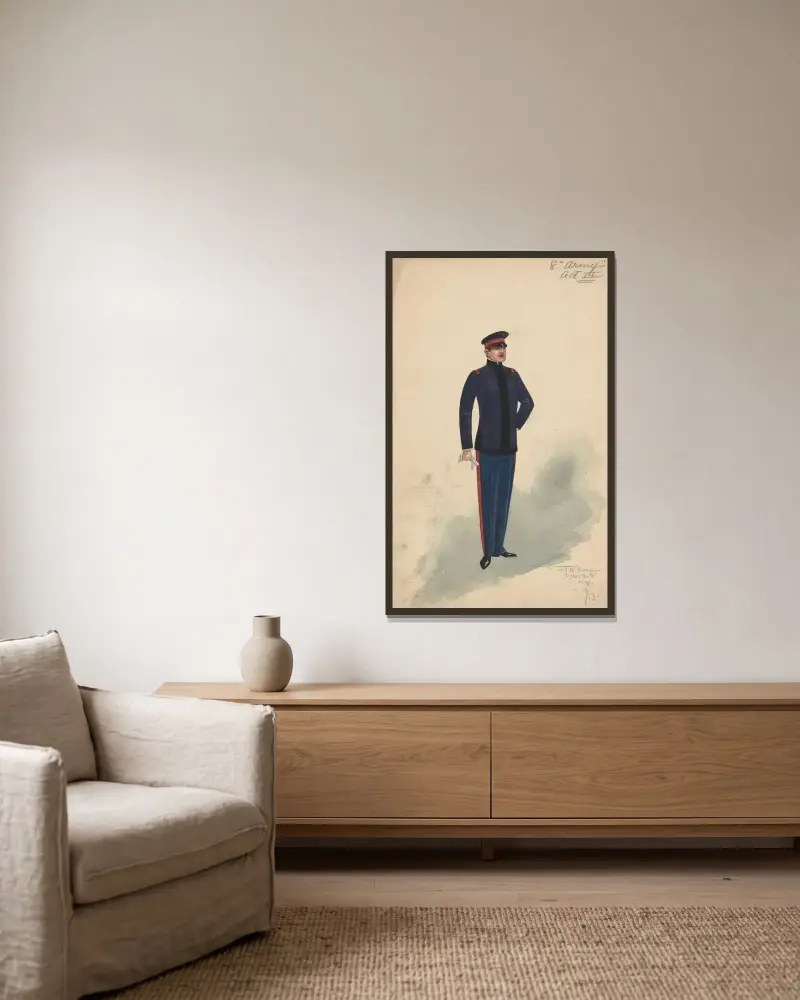 Army-Act III von Will R. Barnes gerahmt an einer Wand