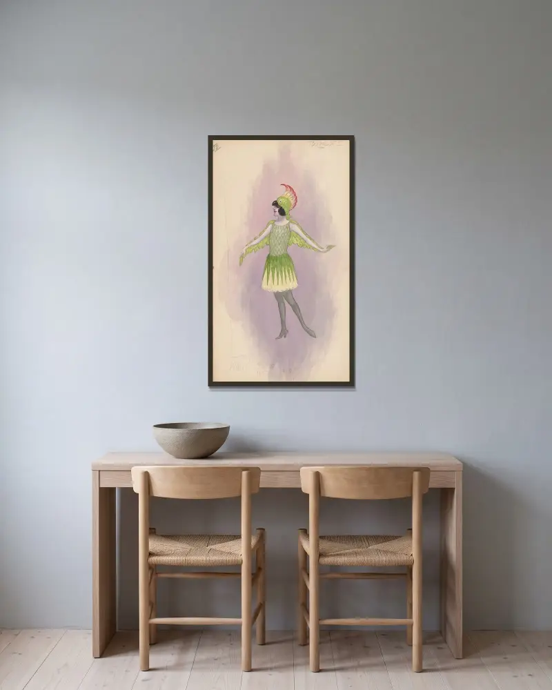 Birdland von Will R. Barnes gerahmt an einer Wand