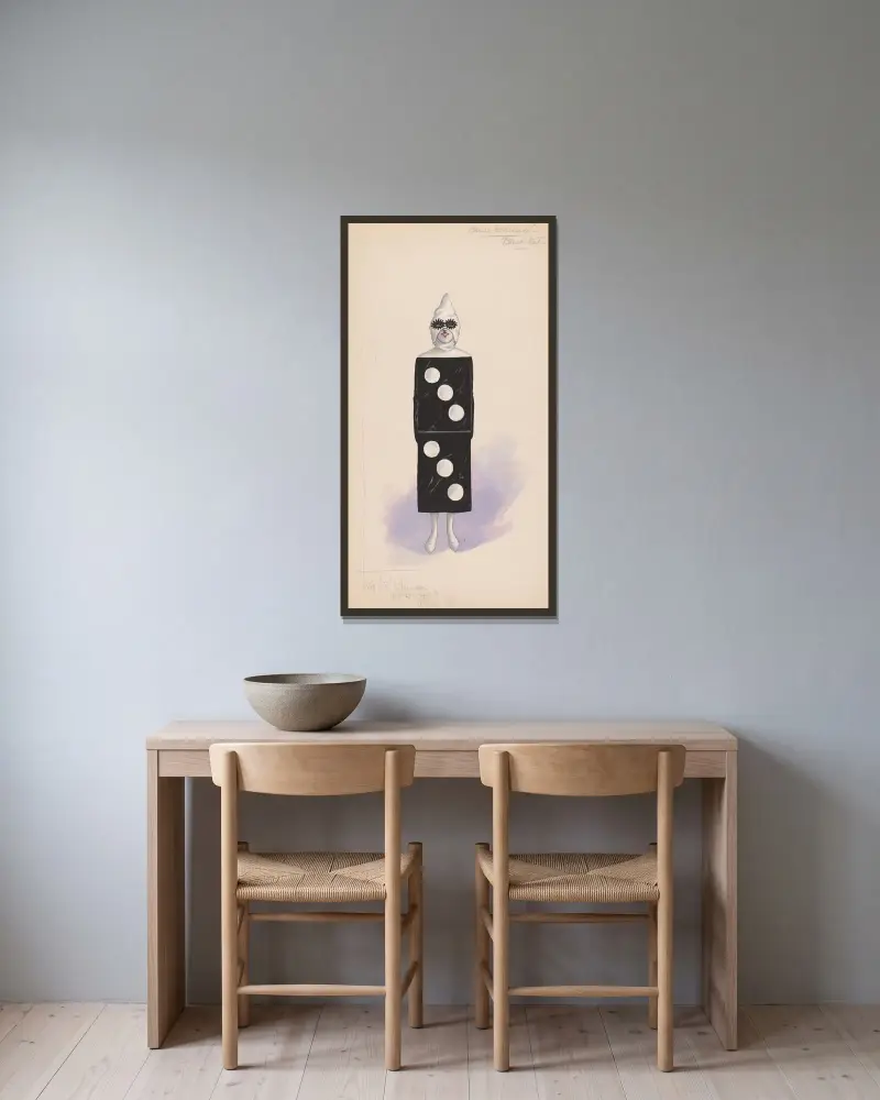 Dance Dominos; Black Set von Will R. Barnes gerahmt an einer Wand