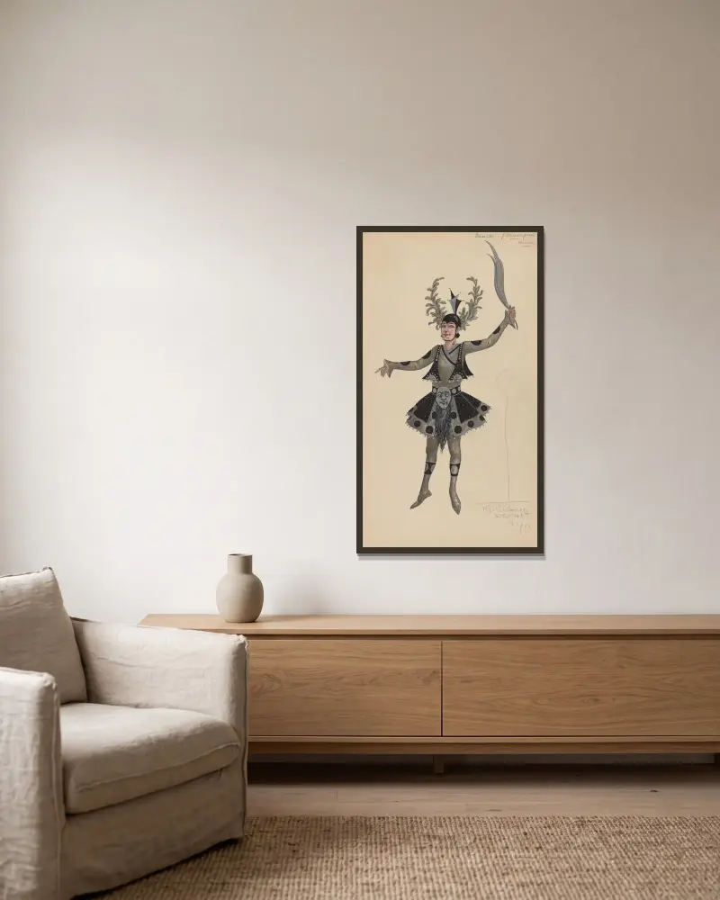Dancer-Principal-Man av Will R. Barnes inramad på en vägg