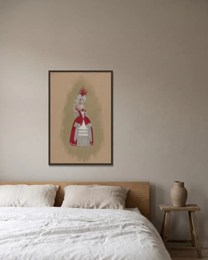 Damen der Gemischten Rose von Will R. Barnes gerahmt an einer Wand