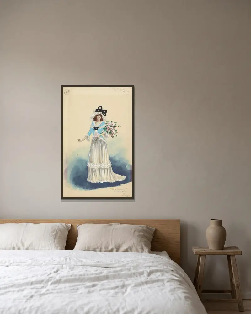 Lady Moya-Act von Will R. Barnes gerahmt an einer Wand