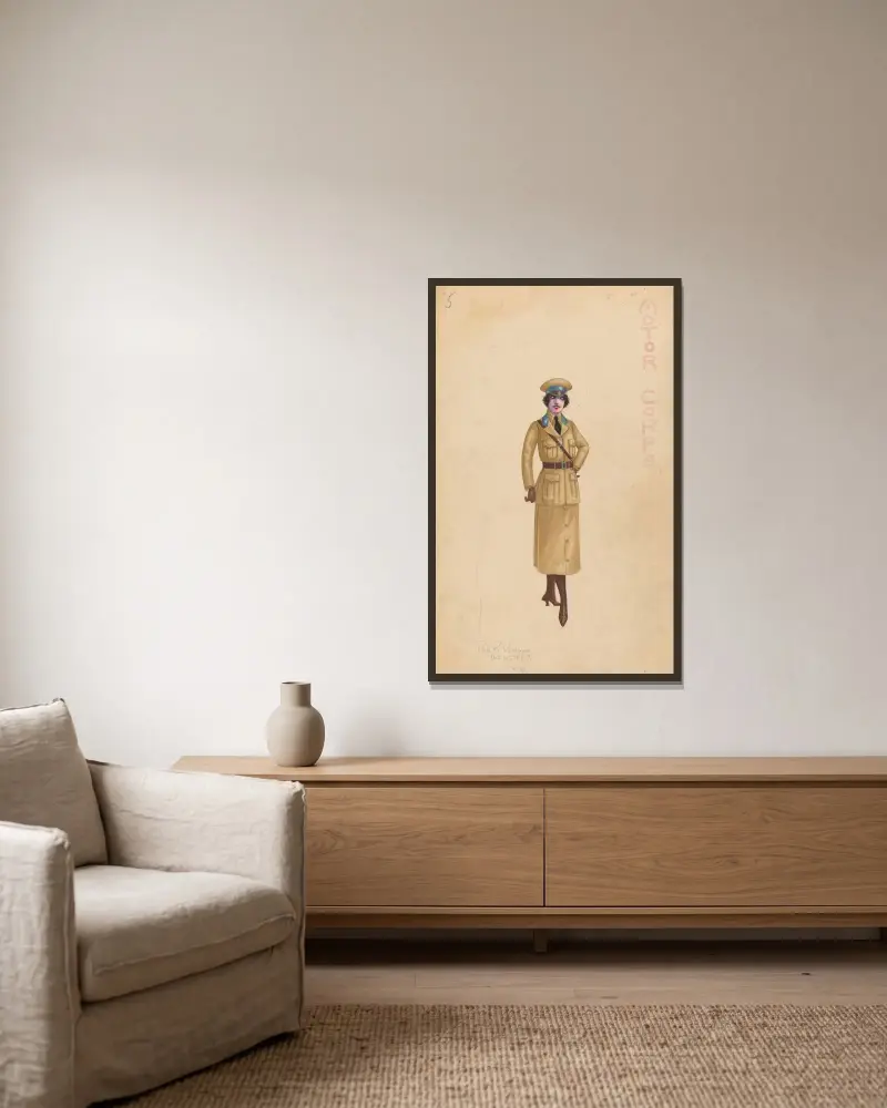 Motor Corps von Will R. Barnes gerahmt an einer Wand