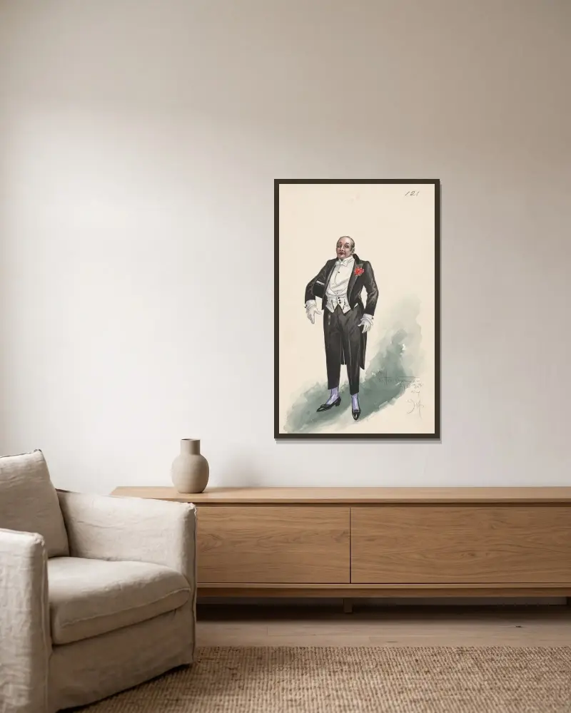 Richter; Act II von Will R. Barnes gerahmt an einer Wand